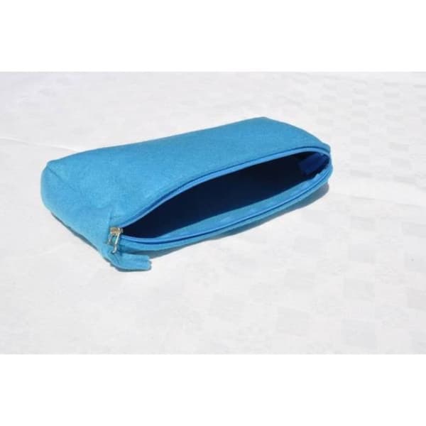 Trousse 24 x 10 cm i turkos filt