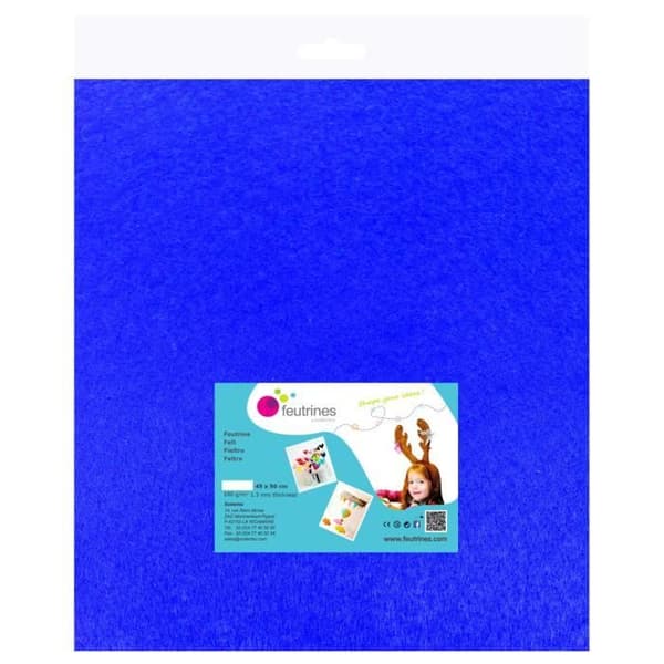 Filt 1 mm Polyester 45 x 50 cm Blå elektrisk