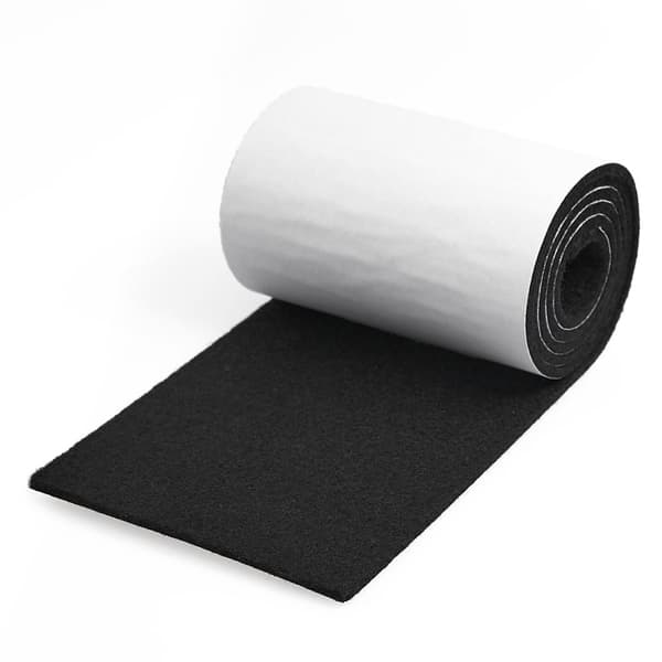 Selvklæbende sort filt tæppe - polstringsmateriale 50x100cm