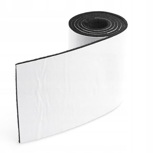 Selvklæbende sort filt tæppe - polstringsmateriale 50x100cm