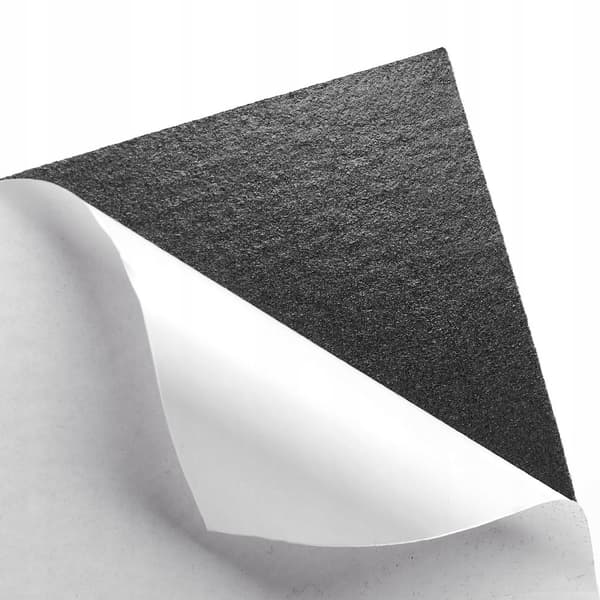 Selvklæbende sort filt tæppe - polstringsmateriale 50x100cm