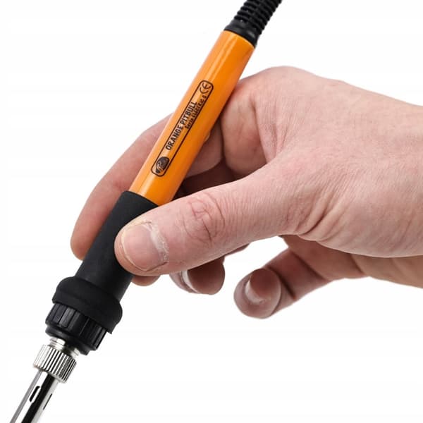 Rosfix Rosfix præcisionsloddekolbe med potentiometer Rosfix Orange Pitbull OP60W + Måtte 20x30 + Svamp + Blik 0,8x10 + Bøjet pincet + Sort isoleringst