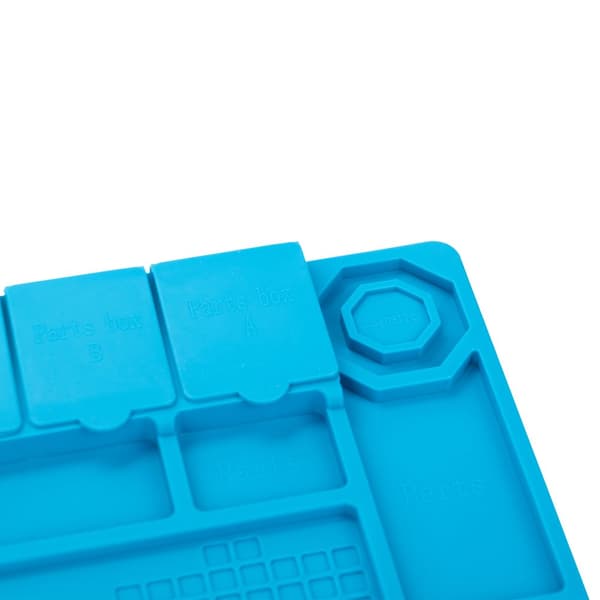 Silikone loddemåtte med organizer 450 x 300 mm