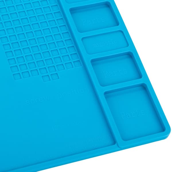 Silikone loddemåtte med organizer 450 x 300 mm