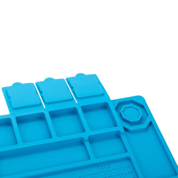 Silikone loddemåtte med organizer 450 x 300 mm