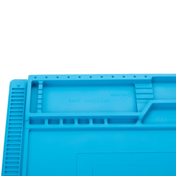 Silikone loddemåtte med organizer 450 x 300 mm