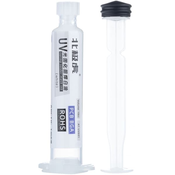 Lödmask vit 10ml med kolv
