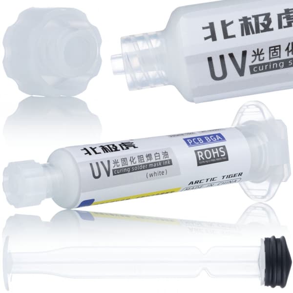 Lödmask vit 10ml med kolv