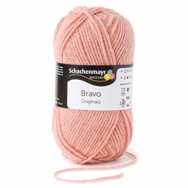 Schachenmayr sedan 1822 - 9801211-08346 - Schachenmayr Bravo, 50G persika Fils A Tricoter