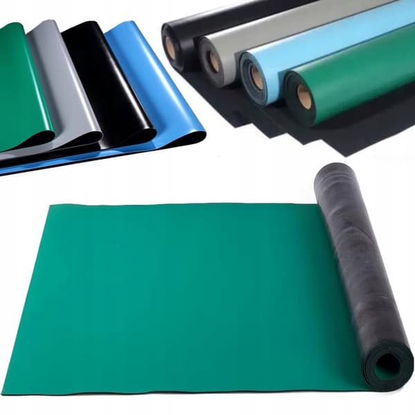 Antistatisk måtte ESD grøn rulle 1m x 10m tykkelse 2mm