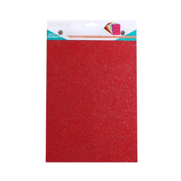 Kuponger Filt Glitter - SODERTEX - 20x30cm - 10 Färger - 1mm Tjocklek - 140g/m2