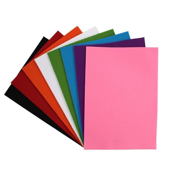 Filttyg 3 mm 21x30 cm 8 assorterade coupons