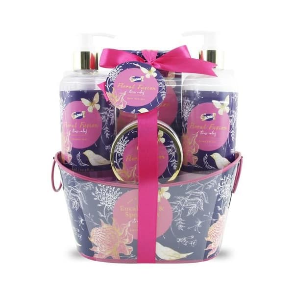 Coffret vård - GLOSS - Floral Fusion - Lilja & fresia - Badsalt - Kroppssmör - Duschgel
