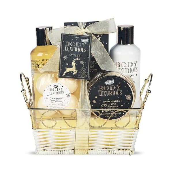 Badbox - Body Luxurious Gold - Duschgel 160 ml - Bodylotion 160 ml - Exfolierande 60 ml