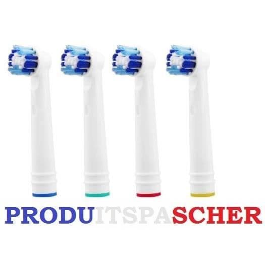 4 ersättningsborsthuvuden Ersätter Braun Oral B tandborstar