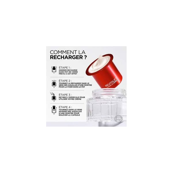 L'Oréal Paris - Kit med 2 Refill Anti-Aging Creams - Revitalift Laser -