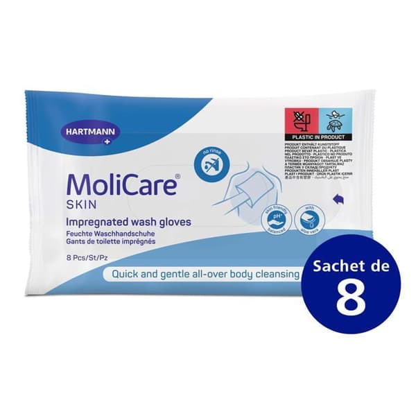 Intimtvätt - Molicare - Tvättlappar - Hypoallergeniska - Praktiska - Skonsamma mot huden