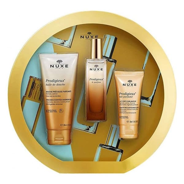 Nuxe coffret Prodigieuse "Huile douche+Parfym+Parfumerad mjölk"