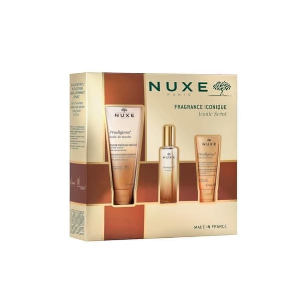 Nuxe coffret Prodigieuse "Huile douche+Parfym+Parfumerad mjölk"