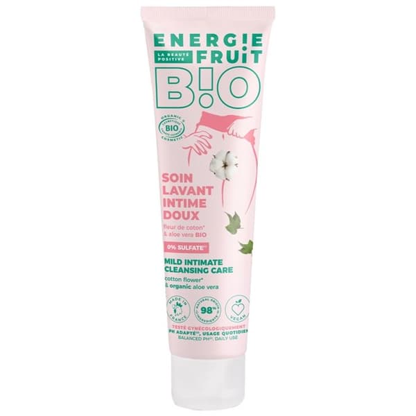 Soin Lavant Intime - Energie Fruit - Blomma av Bomull - Aloe Vera Ekologisk - 150ml - Mjuk och Respektfull