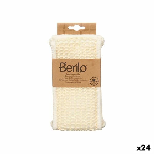 Svamp til Kroppen Berilo B7083-16 Hvid 20 x 3 x 11 cm Med håndtag (24 enheder)