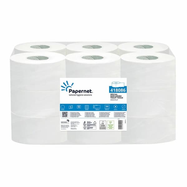 Vessapaperirulla Papernet Mini Jumbo 418086 (18 osaa) Kaksikerroksinen