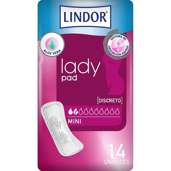 Inkontinens Sanitærpute Lindor Lady Pad Mini 14 enheter