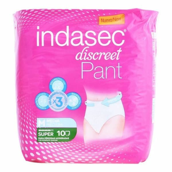 Virtsankarkailuvaipat Pant Super Talla Mediana Indasec Pant Super (10 uds)