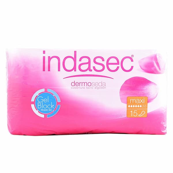Inkontinens Sanitærpute Discreet Maxi Indasec () - 15 Enheter