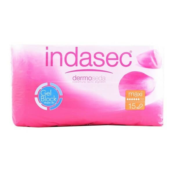 Inkontinens Sanitærpute Discreet Maxi Indasec () - 15 Enheter