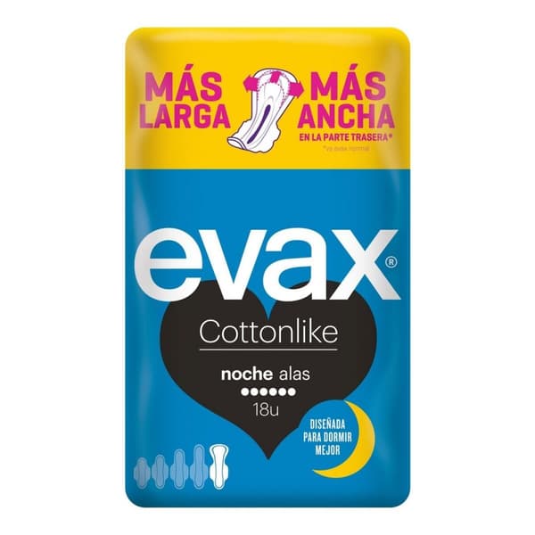 Nattsanitærputer med vinger Evax COTTONLIKE (9 uds)