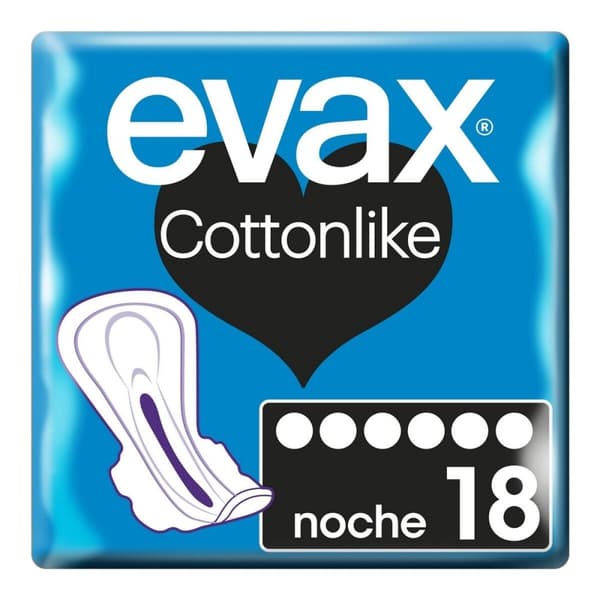 Nattsanitærputer med vinger Evax COTTONLIKE (9 uds)