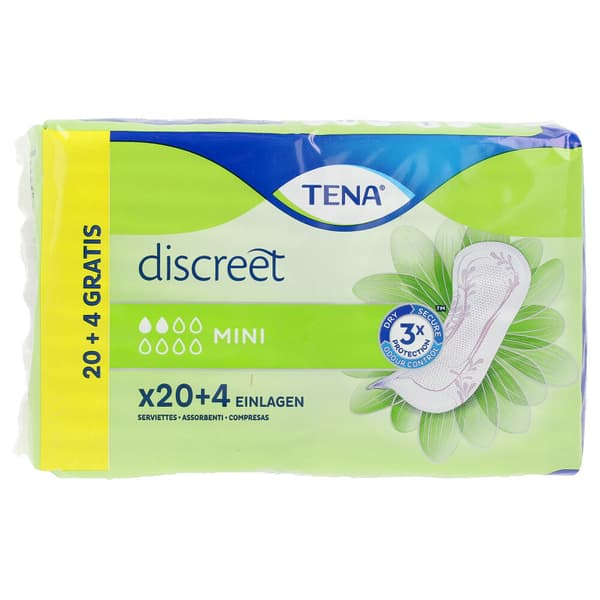 TENA LADY DISCREET incontinence pad mini 24 u