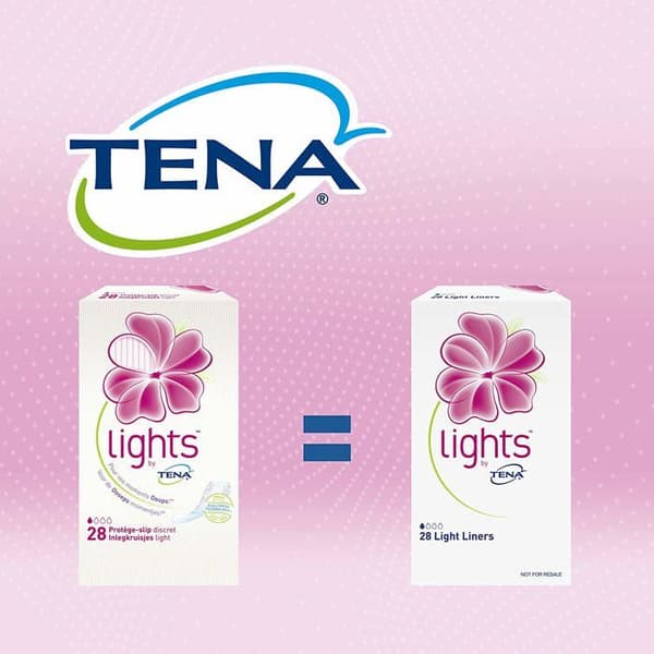 Tena Lights By Protège-slip Diskret för Urinläckage / Inkontinens (Pack 1 månad med 140)