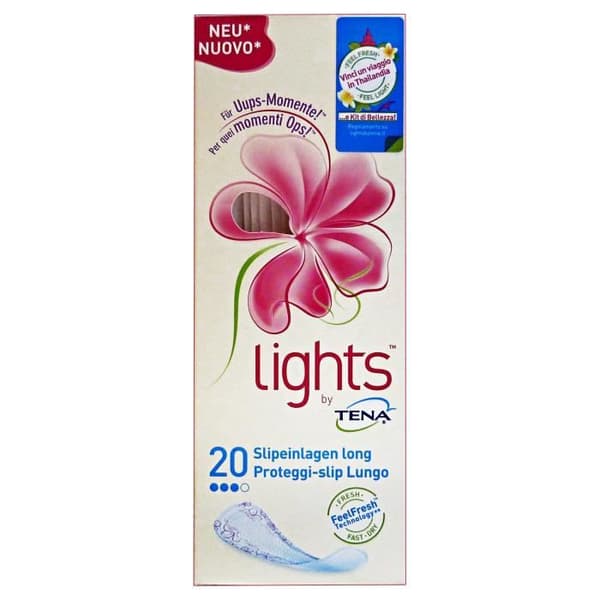 TENA Lights salvaslip long 3 gocce x 20 pz. lång distans