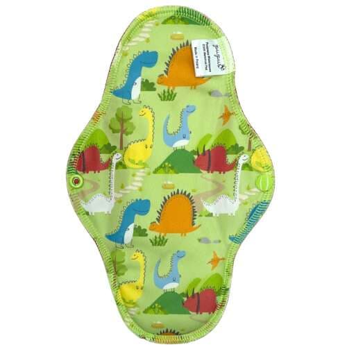 SUURI L Uudelleenkäytettävä bambu-hygieniatyyny - DINOSAURUKSIA