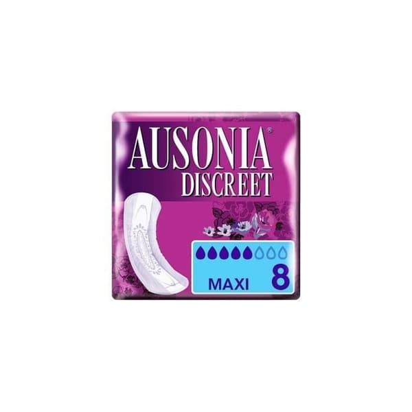 Diskret maxi Ausonia inkontinenskompresser (8 uds)