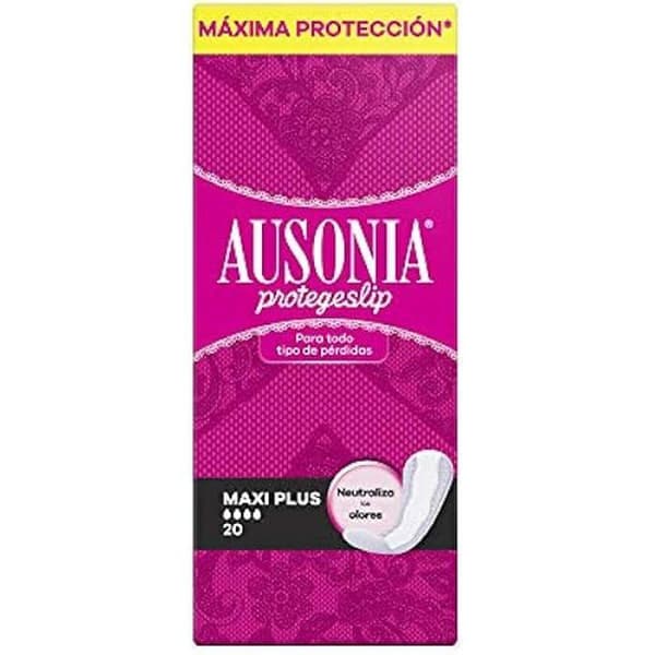 Protegeslip - AUSONIA - Maxiplus - 20 enheter - Hypoallergenisk - Lätt