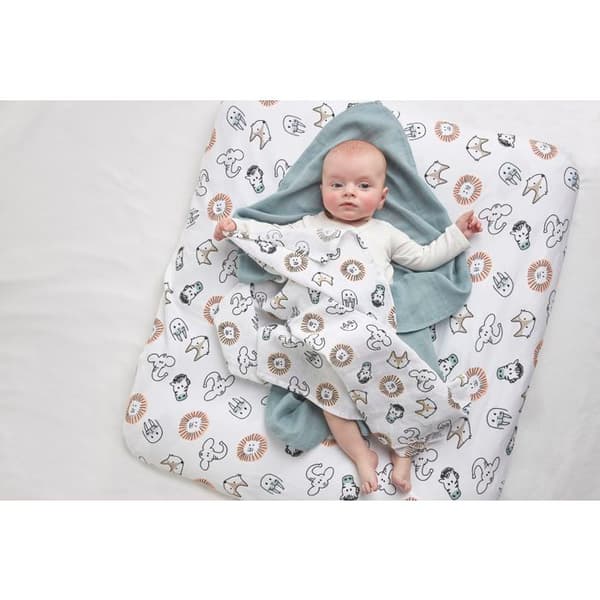 Meyco Baby Animal absorberande servetter - paket om 3 - flerfärgad - 70x70cm