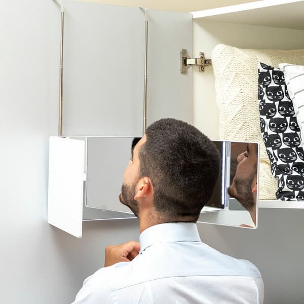 BEGAGNAD Badrumsspegel med LED-ljus och 360º sikt InnovaGoods (Renoverade B)