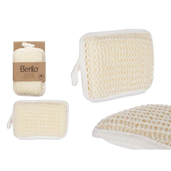 Svamp til Kroppen Berilo B7083-6 Hvid Beige 11 x 16,5 x 3 cm (12 enheder)