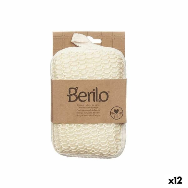 Svamp til Kroppen Berilo B7083-6 Hvid Beige 11 x 16,5 x 3 cm (12 enheder)