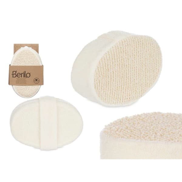 Svamp til Kroppen Berilo B7081-8 Hvid Beige 15 x 5 x 10 cm (12 enheder)