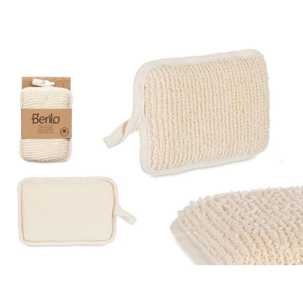 Svamp til Kroppen Berilo B7081-6 Hvid Beige 11 x 16,5 x 2 cm (12 enheder)