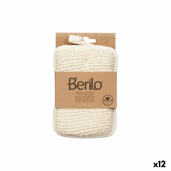 Svamp til Kroppen Berilo B7081-6 Hvid Beige 11 x 16,5 x 2 cm (12 enheder)