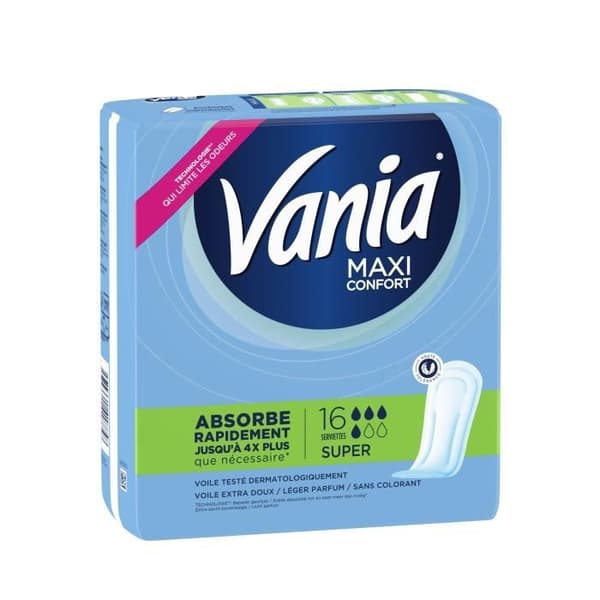 Vania Maxi Periodic Pads Oparfymerade Super 16 skydd