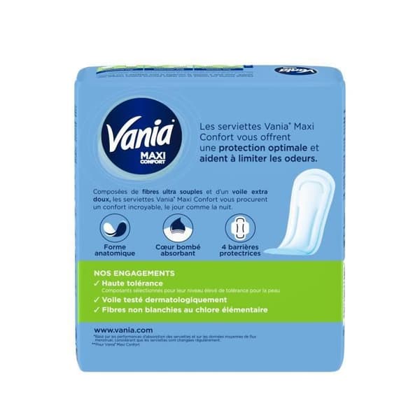 Vania Maxi Periodic Pads Oparfymerade Super 16 skydd