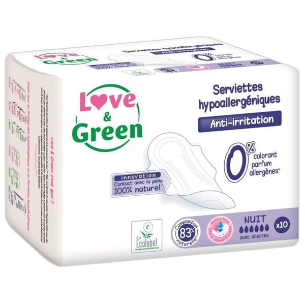 Love & Green Night handdukar x10