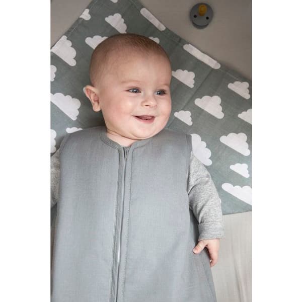 Meyco Baby Clouds/Dots/Feathers hydrophila servetter - paket med 3 - sten grön - 70x70cm