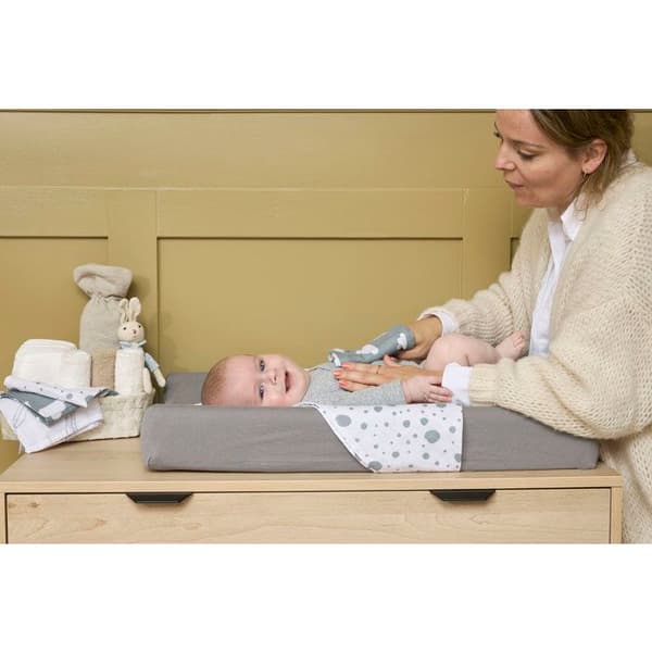 Meyco Baby Clouds/Dots/Feathers hydrophila servetter - paket med 3 - sten grön - 70x70cm
